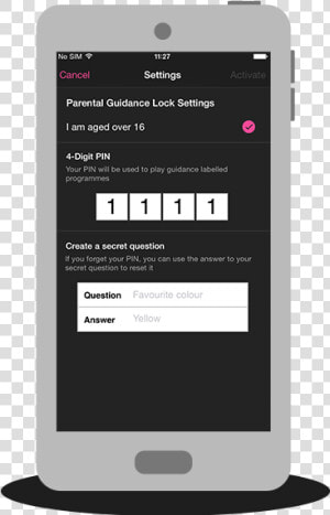 Parental Guidance Lock Settings Page On The Bbc Iplayer   Iphone  HD Png Download