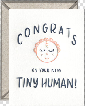 Tiny Human Congrats Letterpress Greeting Card With   Illustration  HD Png Download