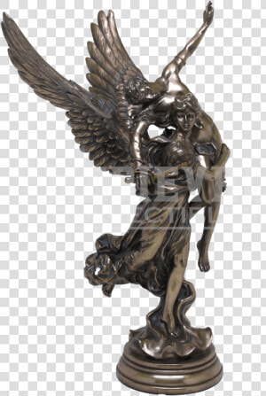 Winged Fame Statue   Greek God Bronze Statues  HD Png Download