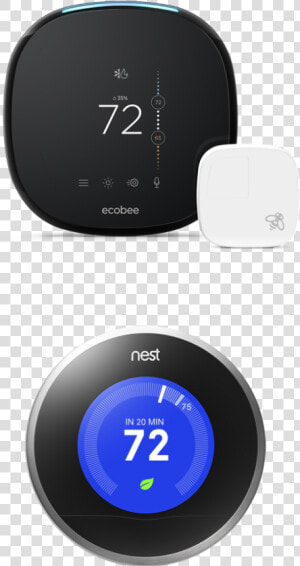 Two Thermostats   Nest Thermostat  HD Png Download