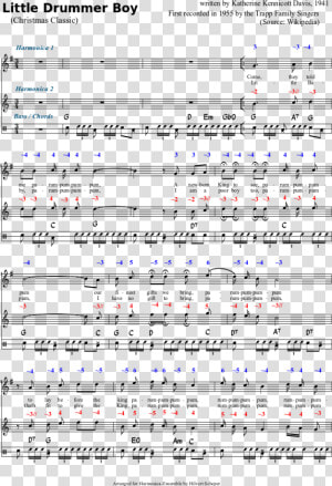Danny Boy Harmonica Chromatic Tab  HD Png Download