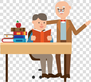 Professor And Student Cartoon   Png Download   Professor And Student Cartoon  Transparent Png