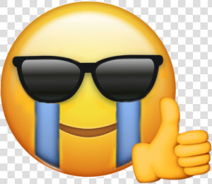  emoji  cryingemoji  sunglassesemoji  thumbsupemoji   Not In Our Street  HD Png Download