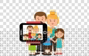 Clip Art Cartoon Photography Illustration Self   Family Nucleus  HD Png Download