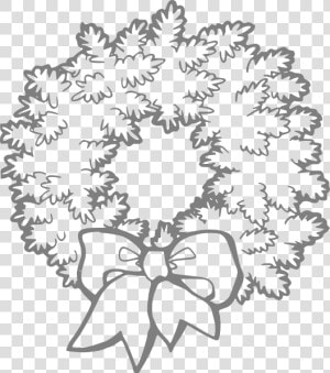 Transparent Advent Candle Clipart   Christmas Wreath Line Art  HD Png Download