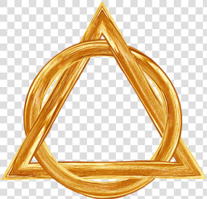 Santa  Trinidad  Triángulo  Círculo  Oro  Religión   Symbol Trojúhelník V Kruhu  HD Png Download