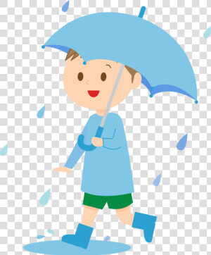 Blue boy male   Boy In Rain Clipart  HD Png Download
