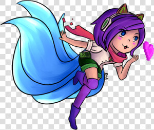 Ahri By Erkfir On   Arcade Ahri Chibi Png  Transparent Png