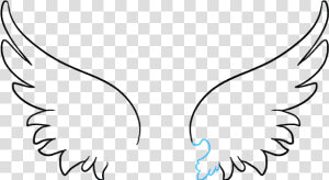 Angel Wings Clipart Sketch   Line Drawing Angel Wings  HD Png Download