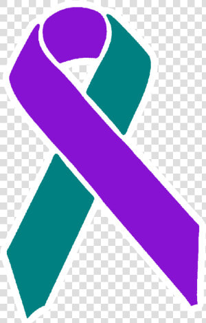 Elegant All Cancer Ribbon With All Cancer Ribbon   Light Blue And Dark Blue Ribbon  HD Png Download