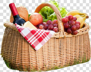Picnic Baskets With Food  HD Png Download