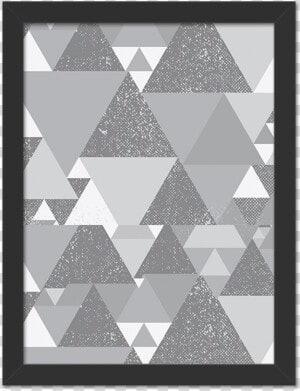 Quadro Triangulos Cinza  HD Png Download
