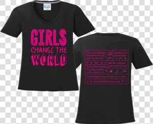 Girls Change The World Black T shirt   Active Shirt  HD Png Download