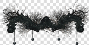  goth  dead  skull  border  brown   Bones Garland Png  Transparent Png