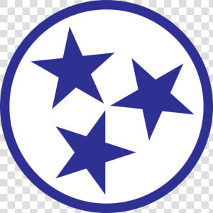 White And Blue   Tennessee Tri Star  HD Png Download