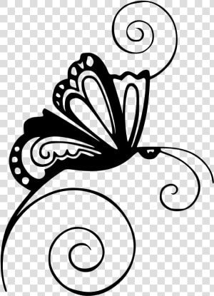 Paisley Clipart Butterfly   Transparent Butterfly Swirl  HD Png Download