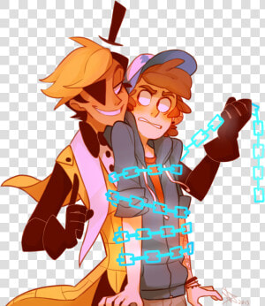 My Little Sister Nathalie S Blog   Bill Cipher And Dipper Fan Art  HD Png Download