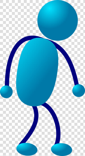 Blue Stickman  HD Png Download