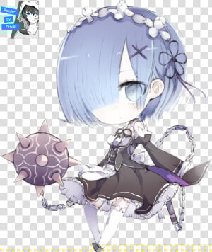 Zero » Render Rem Chibi   Re Zero Rem Cute  HD Png Download