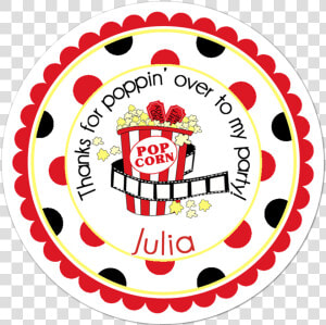Movie Theater Wide Polka Dot Border Personalized Sticker   Panda Niña Sticker  HD Png Download