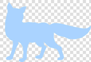 Fox  Blue  Silhouette  Art  Wildlife  Isolated   Clip Art  HD Png Download