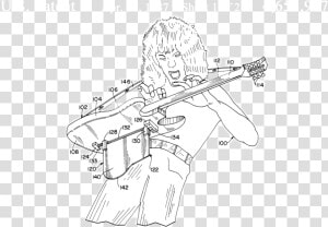 Guitar Patent   Illustration  HD Png Download