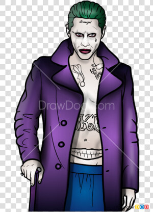 How To Draw The Joker  Suicide Squad   Suicide Squad Joker And Harley Quinn Art Tutorial  HD Png Download