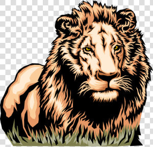 Vector Illustration Of Male African Lion King Of Jungle   Textile  HD Png Download