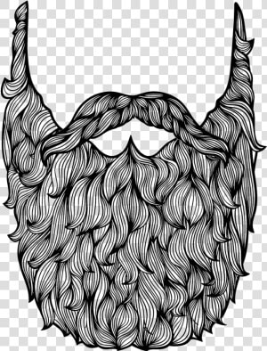 Transparent White Moustache Png   Beard Line Drawing Png  Png Download