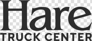 Hare Truck Center   Black and white  HD Png Download