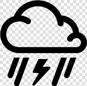 Simple Weather Icons2 Mixed Rain And Thunderstorms   Transparent Background Bad Weather Icon  HD Png Download