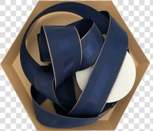 Navy Ribbon With Gold Trim  HD Png Download