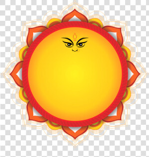 Durga Puja Round Label Clipart   Bengali Durga Maa Png  Transparent Png