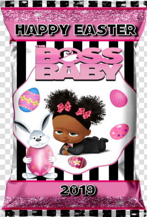 Editable Pink Boss Baby Easter Chip Bag  amp  Juice Pouch  HD Png Download