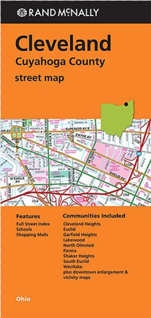 Rand Mcnally Cleveland And Cuyahoga County Street Map   Flyer  HD Png Download