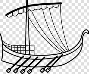 Line Art watercraft area  HD Png Download