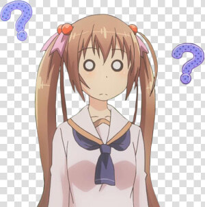 Confused Anime Girl Png  Transparent Png