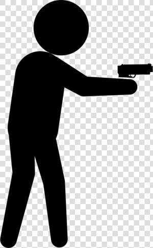 Armed Criminal Male Silhouette  HD Png Download