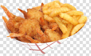 Transparent Fried Shrimp Png   Fried Shrimps With Fries Png  Png Download