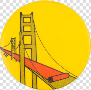 Golden Gate Bridge Art Button Museum   Circle  HD Png Download