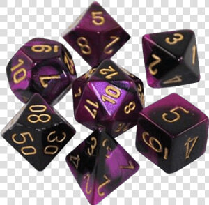 Chessex Gemini Black Purple  HD Png Download
