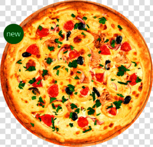 With Seafood And Tuna   California style Pizza  HD Png Download