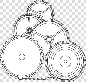 Gears In 2d Clip Arts   Gear Drawing Clipart  HD Png Download