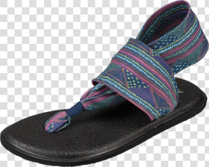 Women S Sanuk Flip Flop  Yoga Sling  Navy Geometric   Flip flops  HD Png Download