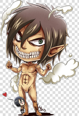 Eren Yeager Mikasa Ackermann Cartoon Facial Expression   Attack On Titan Eren Chibi  HD Png Download