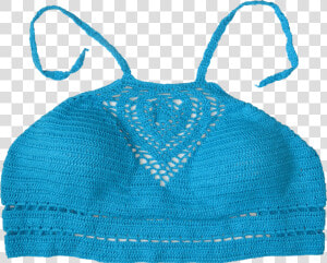 Blue Azure Crop Top   Crochet  HD Png Download