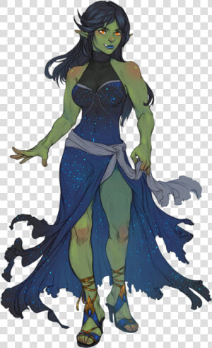 Female Half Orc Warlock   Png Download   D amp d Half Orc Warlock  Transparent Png