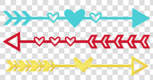  arrow  arrows  heart  hearts  divider  frame  border   Cut Out Designs For Scrapbook  HD Png Download