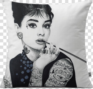 Tattooed Audrey Hepburn Print  HD Png Download