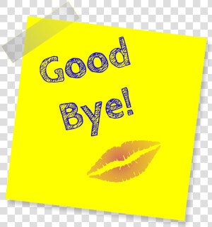 Kiss  Lips  Good Bye  Yellow  Note  Sign  Sticker    Happy Father  39 s Day Jokes  HD Png Download